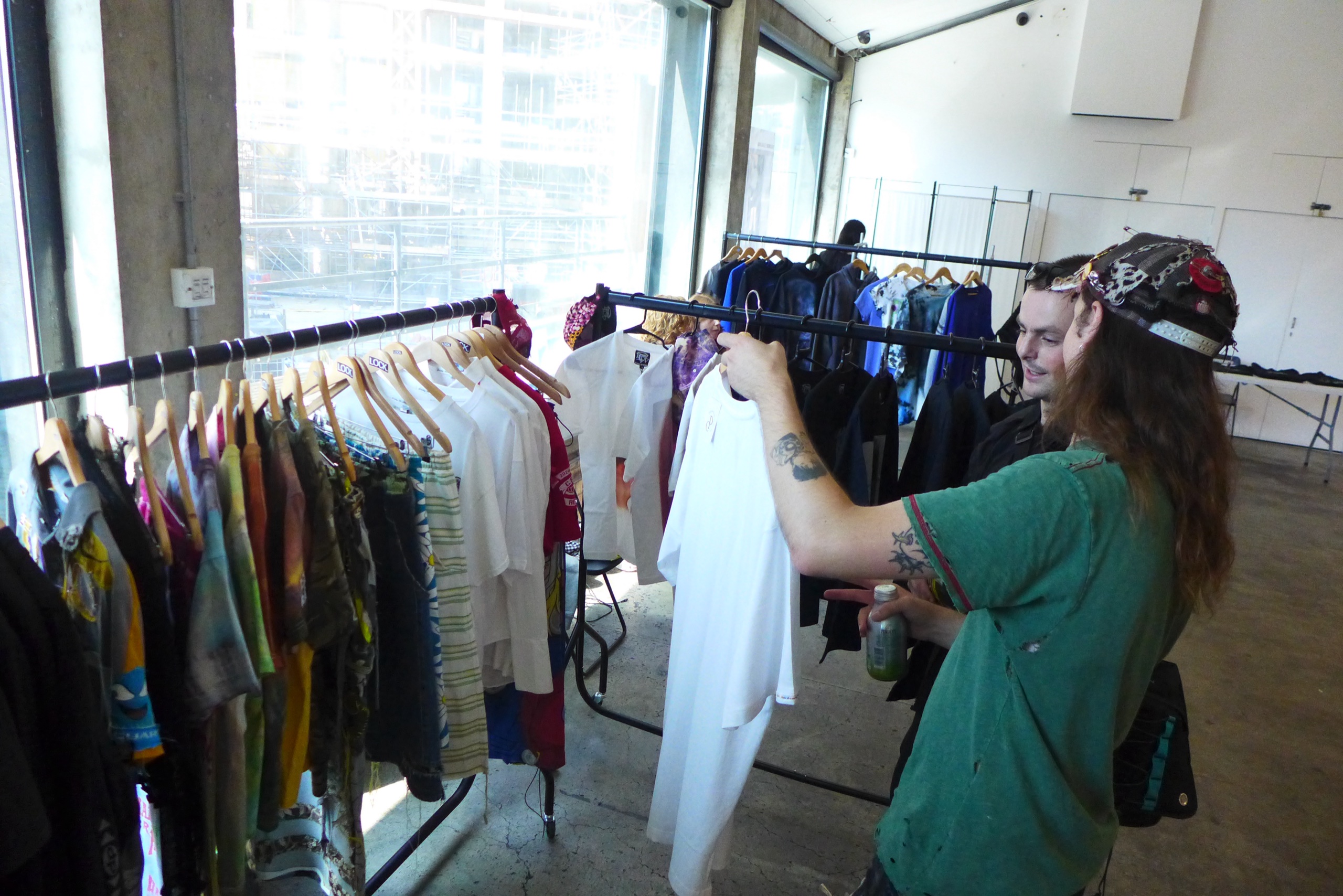 Visitors at the designer pop-up