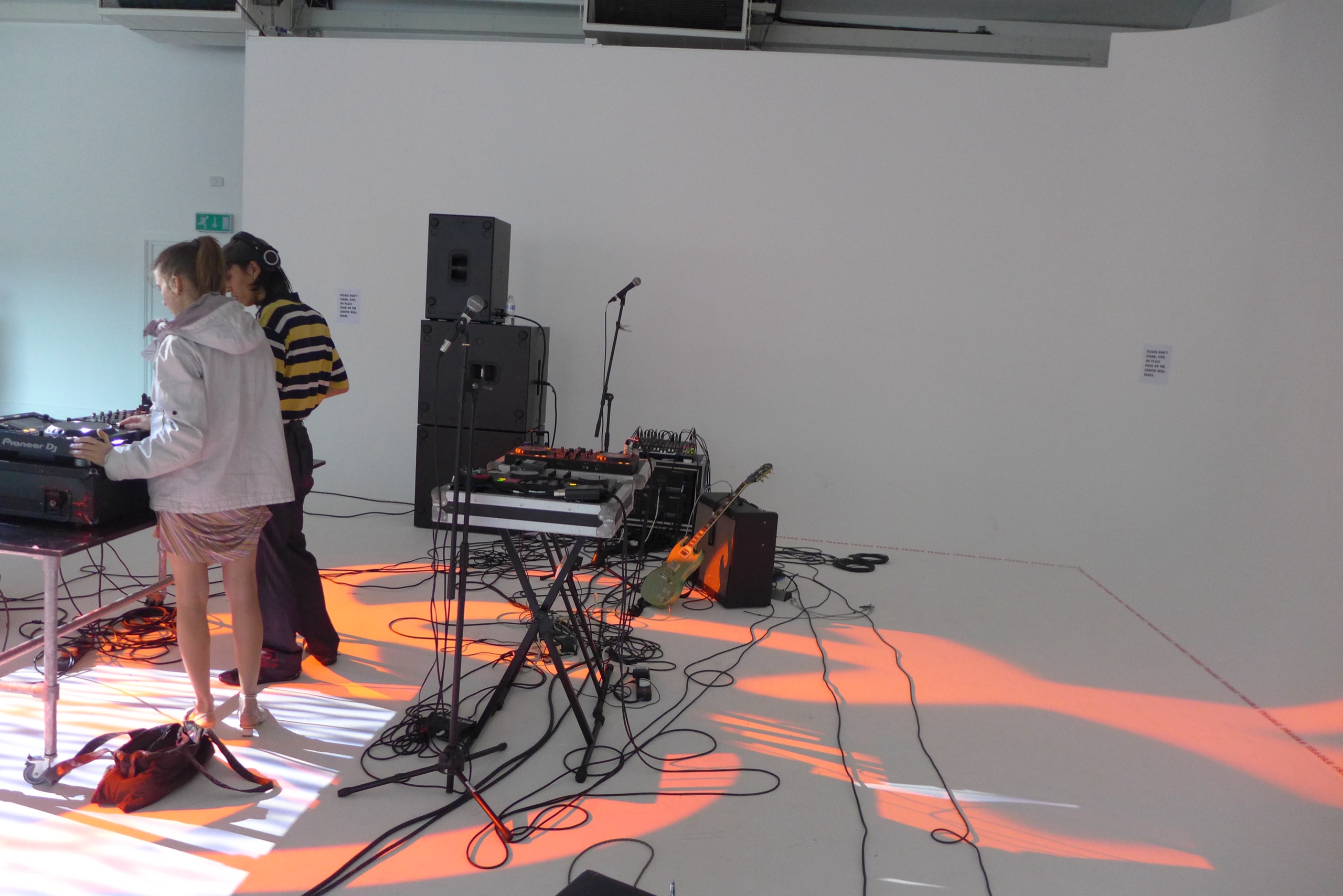 Artists setting up