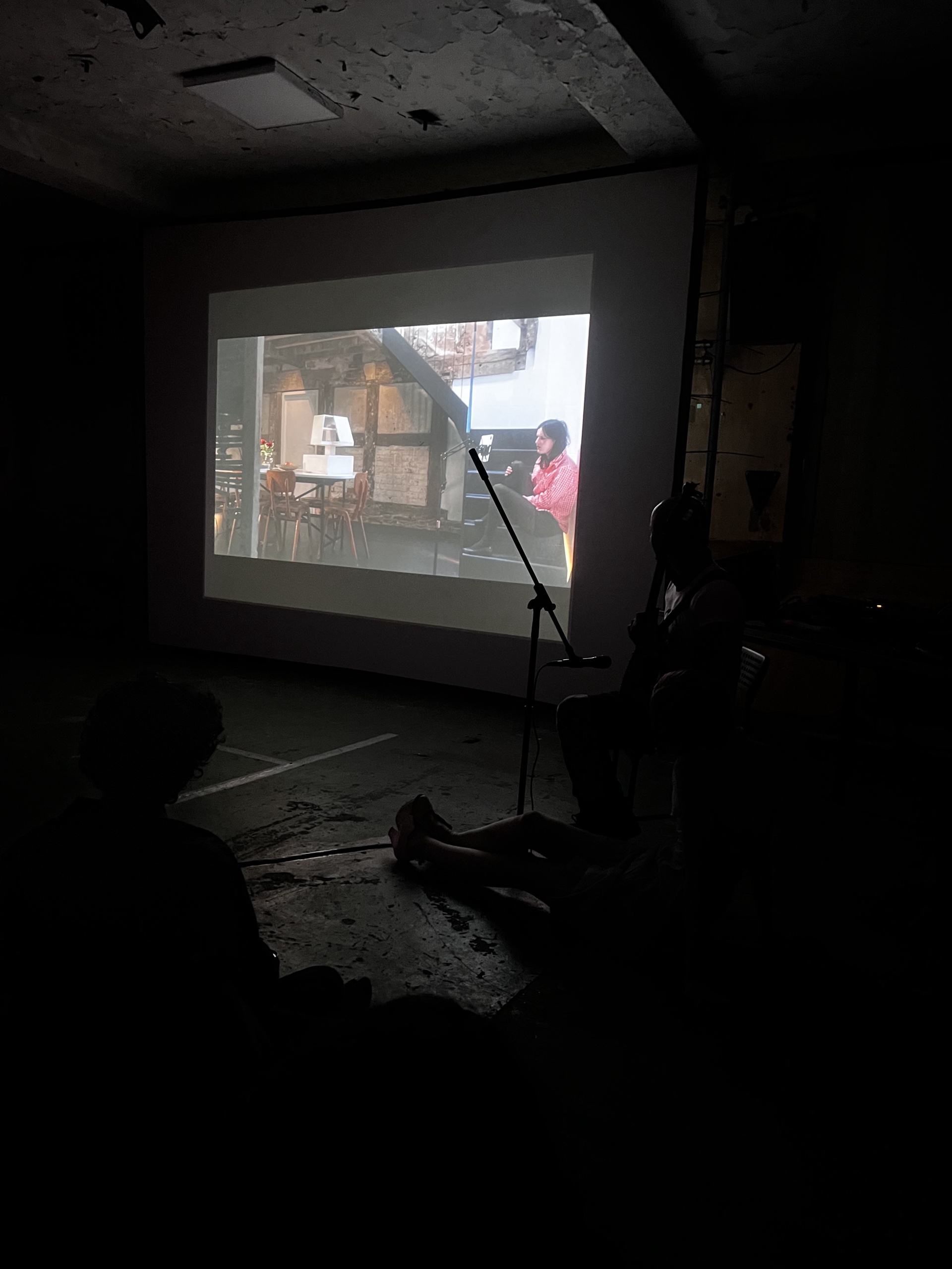 Audience watching the film